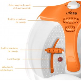Hydro-Masseur pour Pieds UFESA - Blanc/Orange (BH5700) Hydro-Masseur pour Pieds UFESA - Blanc/Orange (BH5700)