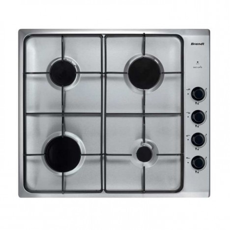 Plaque de Cuisson BRANDT 4 Feux 60 cm - Inox (BPE6400X )