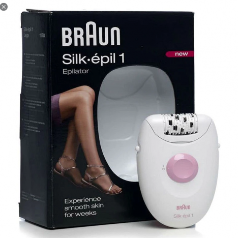 Épilateur Électrique BRAUN Silk-Epil 1 - Blanc (SE1170)