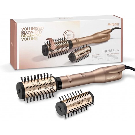 Brosse Soufflante Rotative BaByliss Big Hair Dual - Gold (AS952E) Brosse Soufflante Rotative BaByliss Big Hair Dual - Gold (AS952E)