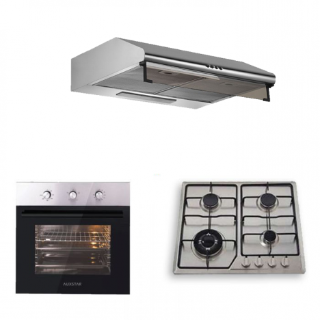 Pack AUXSTAR Four encastrable Ventilé + Plaque de cuisson + hotte Pyramidale ( BU-FAF-21210T ) Pack AUXSTAR Four encastrable Ventilé + Plaque de cuisson + hotte Pyramidale ( BU-FAF-21210T )