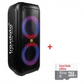 Haut Parleur Mobile TRAXDATA TRX-80 Bluetooth + Carte mémoire SANDISK 32Go (BU-TRX-80 )