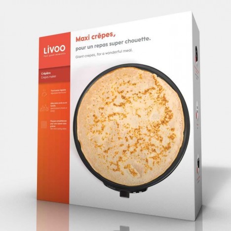 Crêpière LIVOO 30 cm 1000 W - Noir (DOP196) Crêpière LIVOO 30 cm 1000 W - Noir (DOP196)