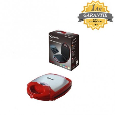 Appareil Zouza & Panini TOPMATIC - Multi 2En1 - 1400W - Rouge (EST-1400.1)