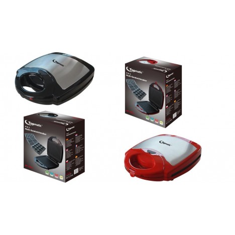 Préparateur de Panini - 4 in 1 TOPMATIC - 1400 Watt - Noir (EST-1400.2)