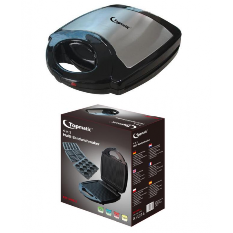 Préparateur de Panini - 4 in 1 TOPMATIC - 1400 Watt - Noir (EST-1400.2)