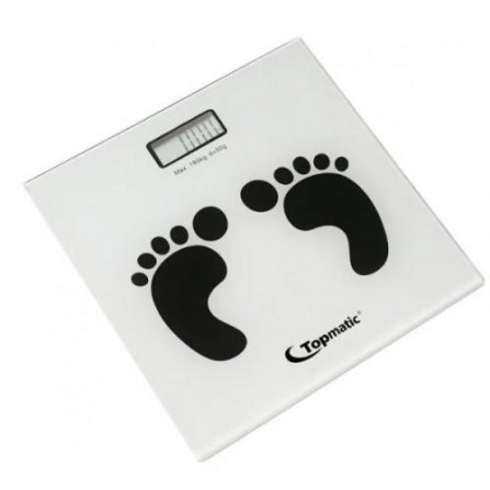 Pèse Personne Numérique - TOPMATIC - 180 KG - Blanc (PS-400)