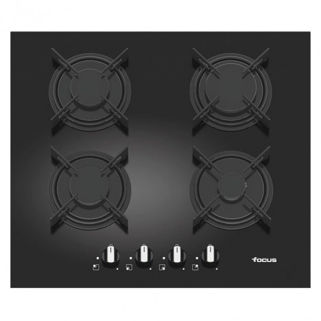 Focus Plaque de Cuisson 4 Feux - 60 Cm Vitro Noir - (F.409B)