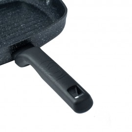 Poêle Grill Ornella KORKMAZ - 28 cm Carrée - Noir (A1120) Poêle Grill Ornella KORKMAZ - 28 cm Carrée - Noir (A1120)