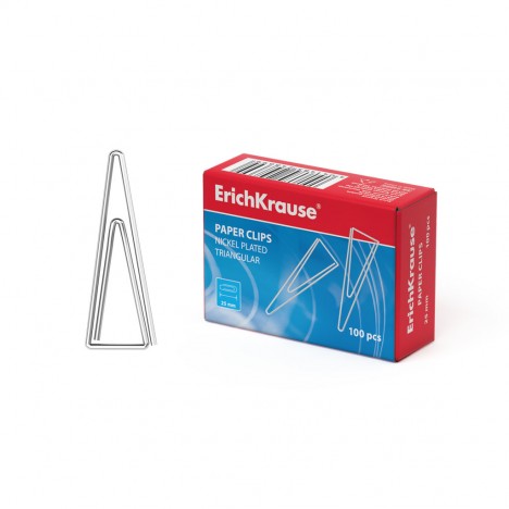 Trombones nickelés ErichKrause® Triangulaire - 25mm (24869) Trombones nickelés ErichKrause® Triangulaire - 25mm (24869)