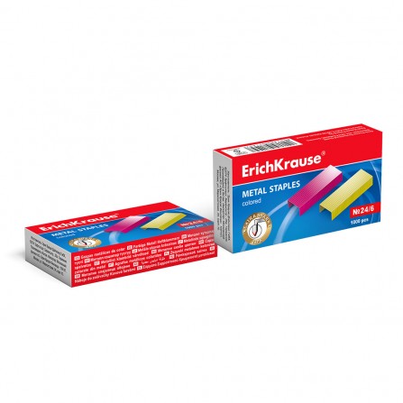 Agrafes №24/6 ErichKrause® colorées (7145) 2