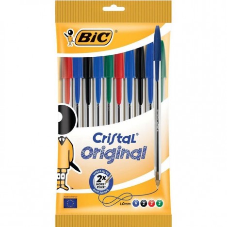 Pack de 10 Stylos Cristal BIC (830865)