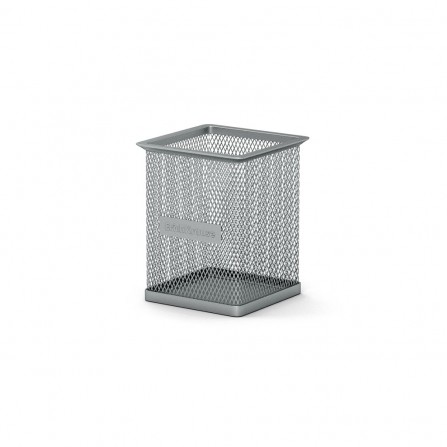 Porte-stylo carré en métal ErichKrause® Compass - Silver (22504)