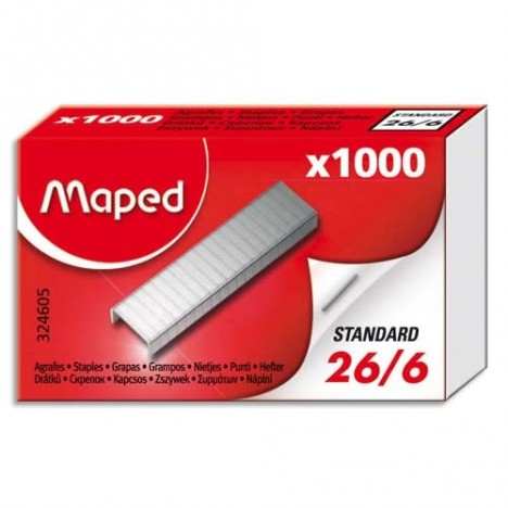 AGRAFES 26/6 MAPED Boite de 1000 (324605)