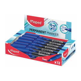 12 Marqueur MAPED Permanent Pointe Fine Rond - (734530) 12 Marqueur MAPED Permanent Pointe Fine Rond - (734530)