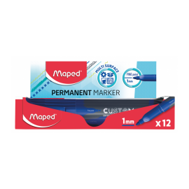 12 Marqueur MAPED Permanent Pointe Fine Rond - (734530) 12 Marqueur MAPED Permanent Pointe Fine Rond - (734530)