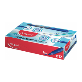 12 Marqueur MAPED Permanent Pointe Fine Rond - (734530) 12 Marqueur MAPED Permanent Pointe Fine Rond - (734530)