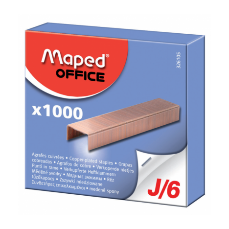 AGRAFES MAPED 6MM J/6 CUIVREES - BOITE DE 1000 (326105)