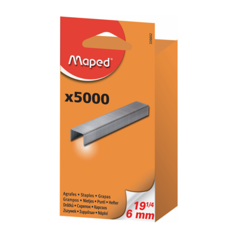 AGRAFES MAPED 19 1/4 GALVANISEES BROCHABLE - BOITE DE 5000 (326602)