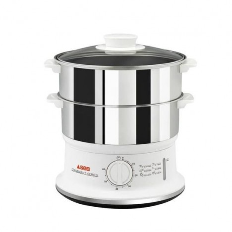 Cuiseur vapeur SEB - Inox et blanc ( VC145100 ) Cuiseur vapeur SEB - Inox et blanc ( VC145100 )