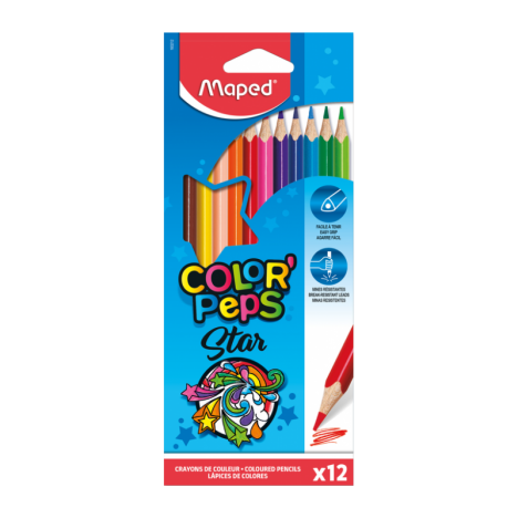 Pack de 12 Crayons couleurs MAPED 12/18 - (183212 )