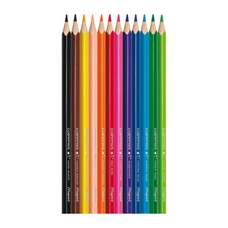 12 Crayons de couleur GRAPHMATE Mines solides : Chez Rentreediscount  Fournitures scolaires