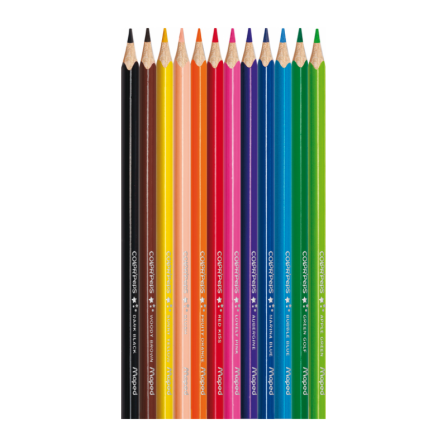 Pack de 12 Crayons couleurs MAPED 12/18 - (183212 ) 2