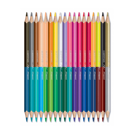 Pack de 18 Crayons MAPED couleurs Duo (829601)