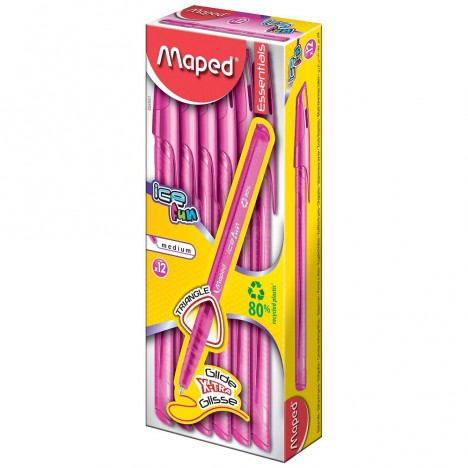 Pack De 10 Stylo à Bille MAPED Ice Fun -Rose (224551) Pack De 10 Stylo à Bille MAPED Ice Fun -Rose (224551)