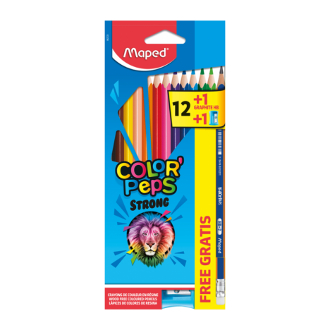 Crayon MAPED couleur strong +1crayon noir +Taille - crayon Gratuit (862723)
