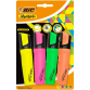 Pochette de 4 Surligneurs BIC Highlighter Flat - (461277)