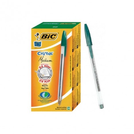 Pack de 50 Stylo à bille Cristal Medium BIC / Vert (070330129641)