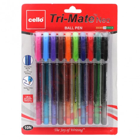 Pack de 10 Stylos à Bille BIC Cello Tri Mat Neo ( 8904228112366) Pack de 10 Stylos à Bille BIC Cello Tri Mat Neo ( 8904228112366)