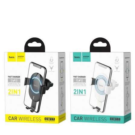 Support et chargeur HOCO sans fil CW17 - Noir (CW17-BK) 2