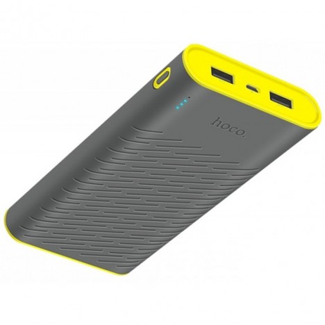 Power Bank HOCO B31 20000mAh Polymère - Gris et Jaune (B31-GY) Power Bank HOCO B31 20000mAh Polymère - Gris et Jaune (B31-GY)