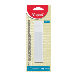 10 Lames Cutter MAPED 18 mm - (640721) 10 Lames Cutter MAPED 18 mm - (640721)