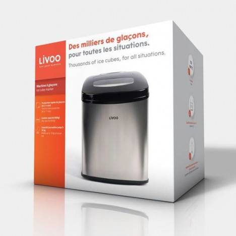 Machine à Glaçons LIVOO - 12 kg - Noir (DOM367) Machine à Glaçons LIVOO - 12 kg - Noir (DOM367)