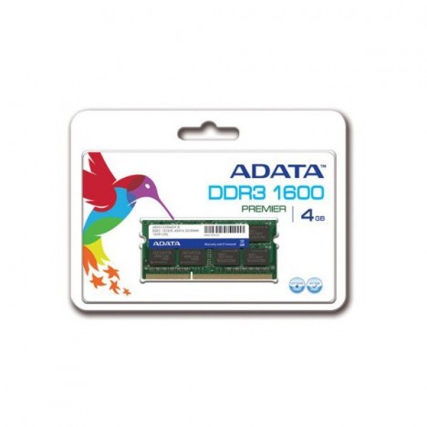 Barrette Mémoire Adata 4 Go DDR3 / 1600 MHz