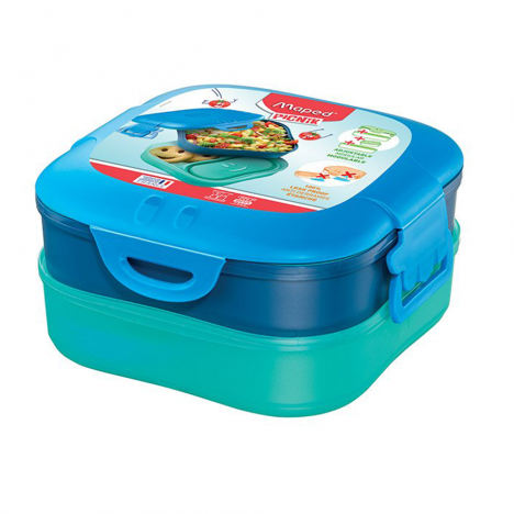 Boîte à Déjeuner MAPED 3en1- Bleu (870703) Boîte à Déjeuner MAPED 3en1- Bleu (870703)