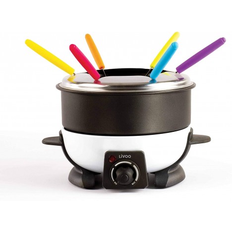 Appareil à Fondue LIVOO Electrique 500W - Blanc & Noir (DOC106) Appareil à Fondue LIVOO Electrique 500W - Blanc & Noir (DOC106)