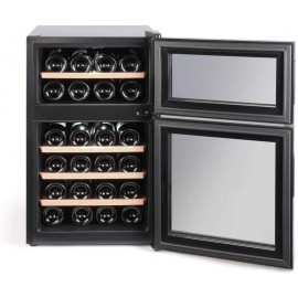 Cave à Vin 24 Bouteille Double Zone - Noir (GS143) Cave à Vin 24 Bouteille Double Zone - Noir (GS143)