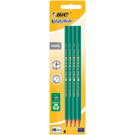 Pack de 4 Crayons à Papier BIC Evolution HB - (8902764)