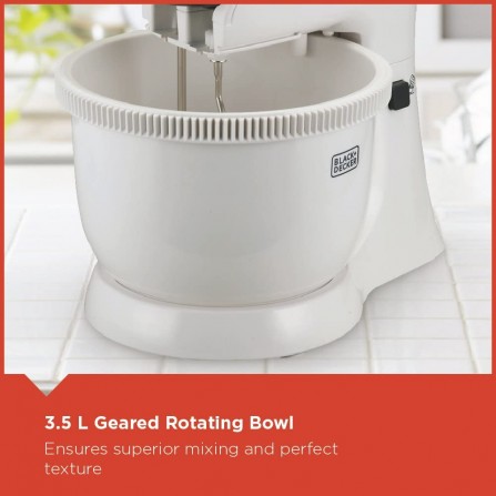 Batteur avec Bol Black & Decker - 300 Watt - Blanc (M700-B5) 2