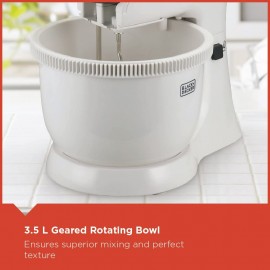 Batteur avec Bol Black & Decker - 300 Watt - Blanc (M700-B5) Batteur avec Bol Black & Decker - 300 Watt - Blanc (M700-B5)