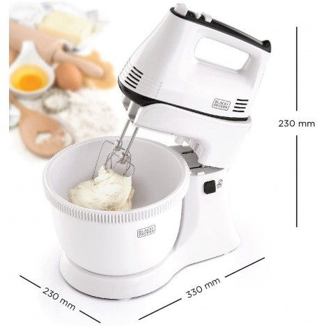 Batteur avec Bol Black & Decker - 300 Watt - Blanc (M700-B5)