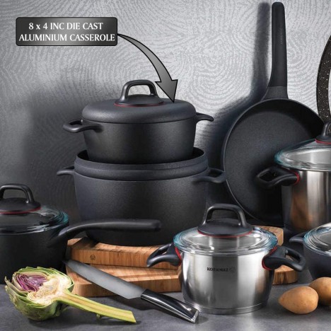 Poêle KORKMAZ En Gusto Plus 24X5 cm - 2 Litres - Noir (A1366) Poêle KORKMAZ En Gusto Plus 24X5 cm - 2 Litres - Noir (A1366)