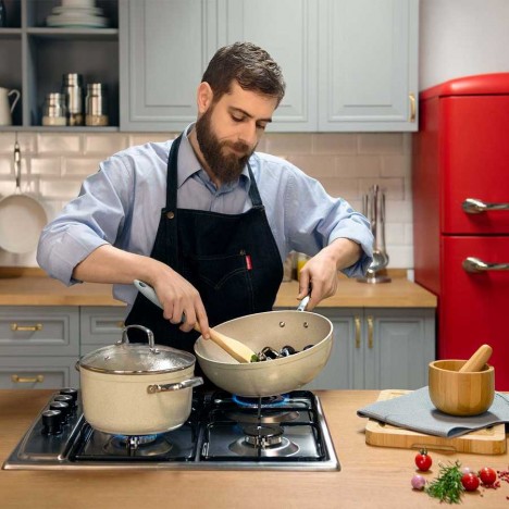 Faitout Korkmaz Granita 28X14,5 cm - 8 Litres Beige (A1262) Faitout Korkmaz Granita 28X14,5 cm - 8 Litres Beige (A1262)