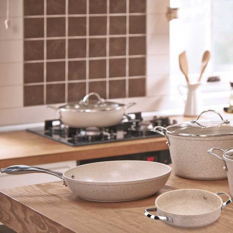 Poêle KORKMAZ Granita 24X4.7 cm Beige (A1855)