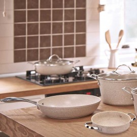 Poêle KORKMAZ GRANITA 26X5 cm Beige (A1265) Poêle KORKMAZ GRANITA 26X5 cm Beige (A1265)