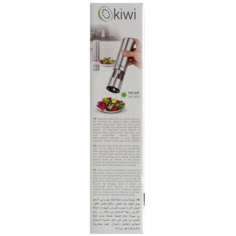 Moulin à Sel ou Poivre Electrique Kiwi - Silver (KSPG-4806) Moulin à Sel ou Poivre Electrique Kiwi - Silver (KSPG-4806)